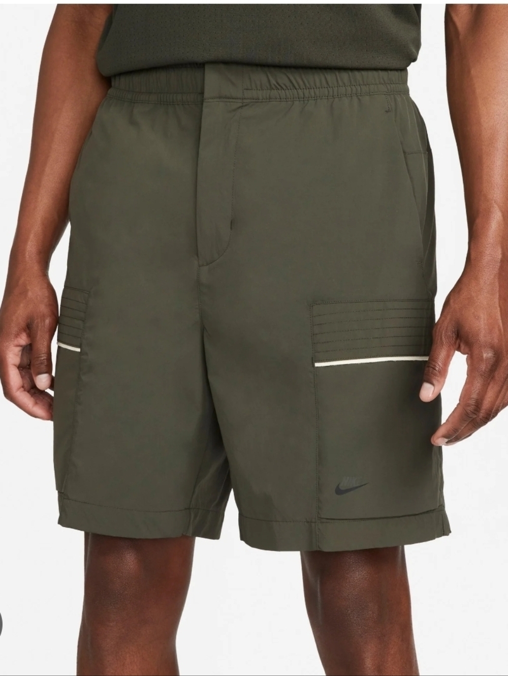 Nike Olive Green Athletic Shorts Lightweight Modern Design